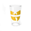 16oz Mixing Glass with Gold Wu-Tang Style Logo — Bartender Cocktail Mixing Pint